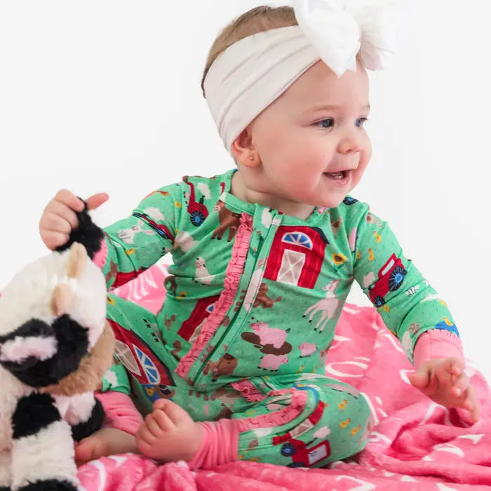 Farm Friends Ruffle Bamboo Pajamas
