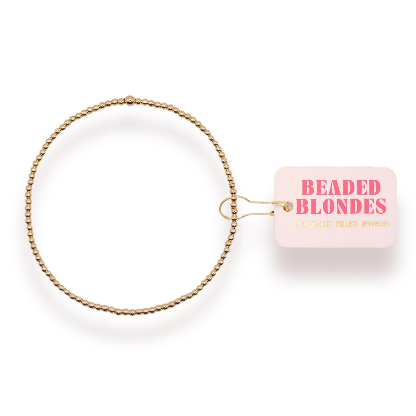 BB 2MM Gold Beaded Braccelet