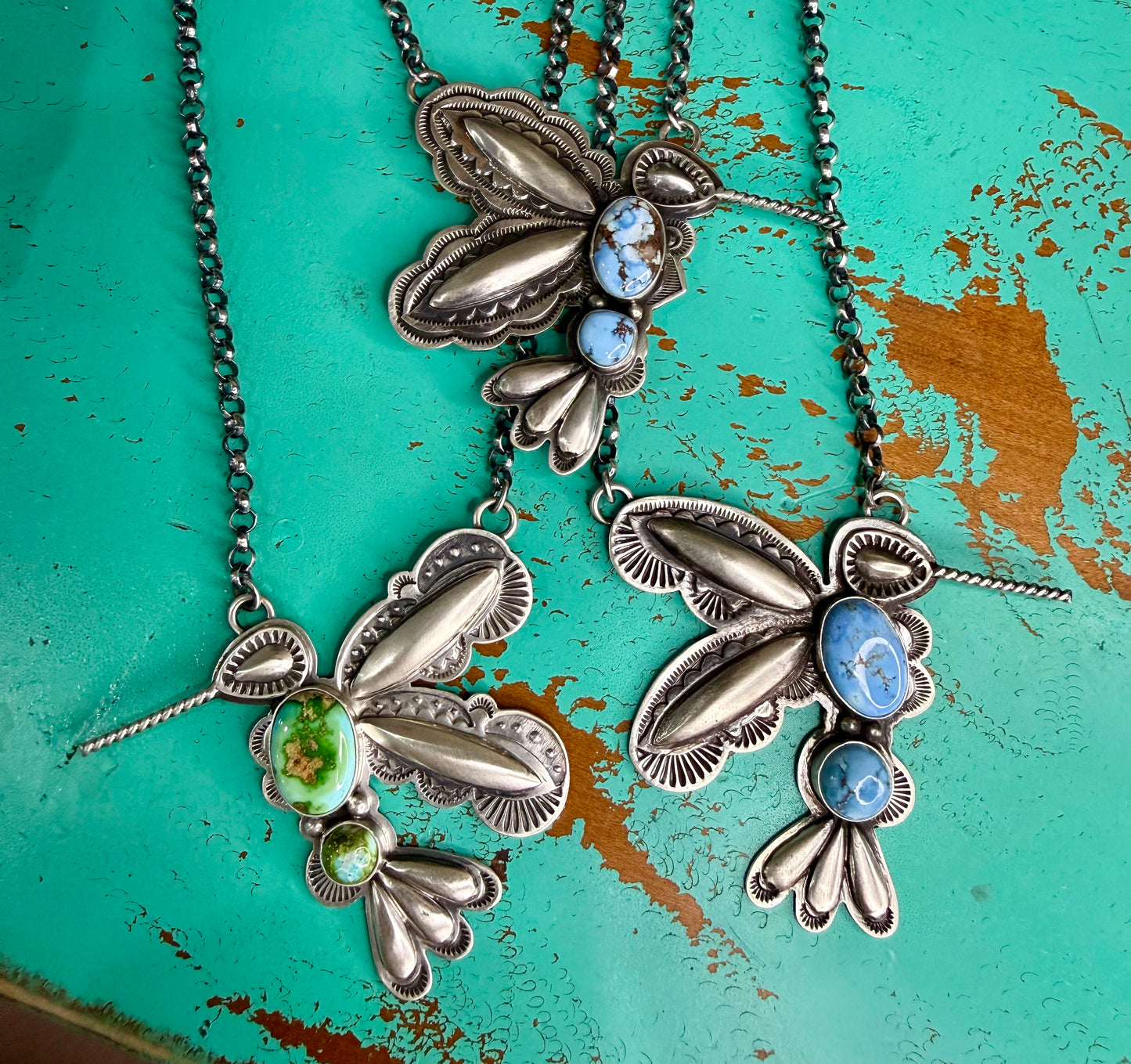 Hummingbird Turquoise Detailed Necklace