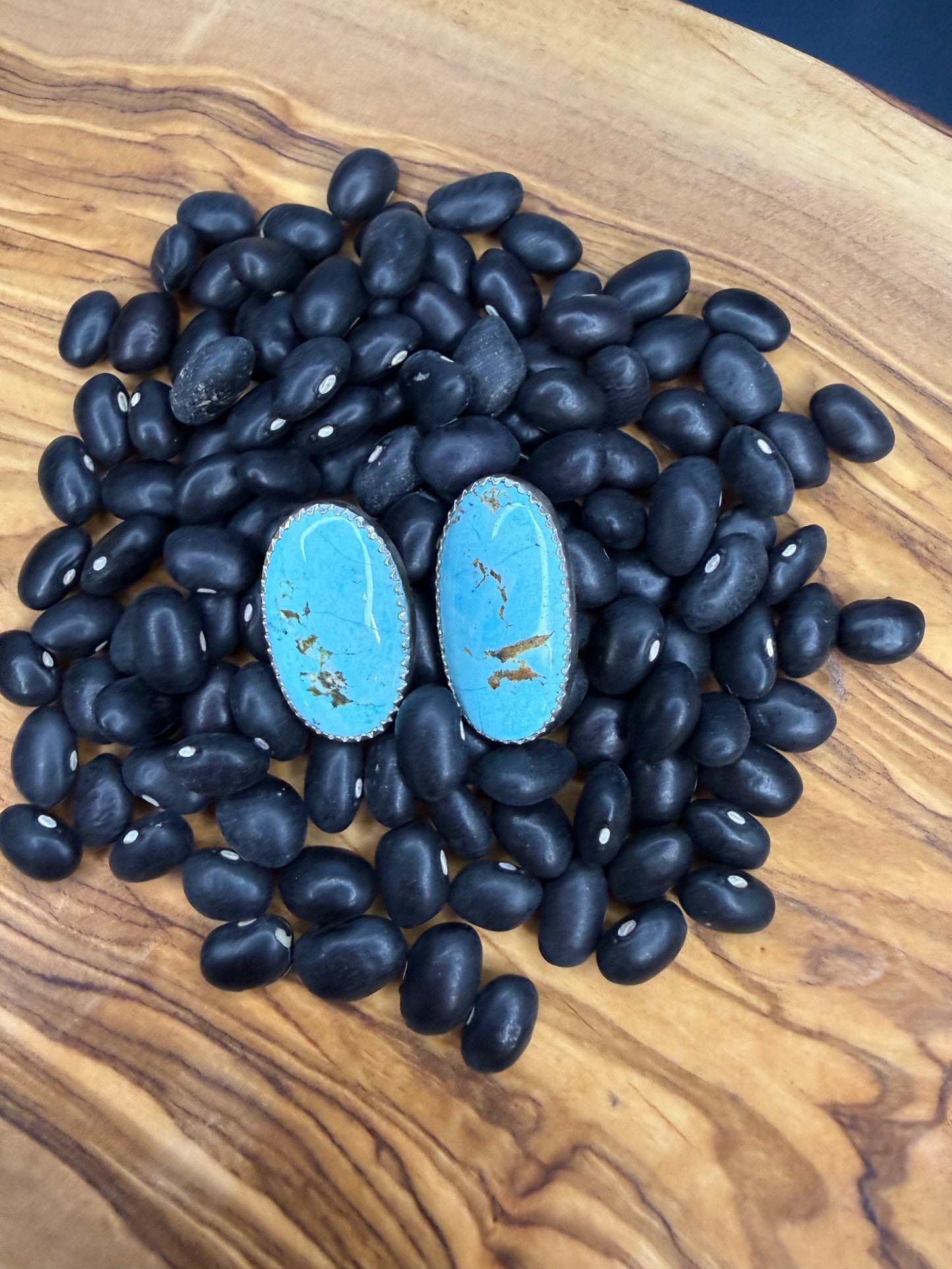 Robin Egg Oval Turquoise Stud