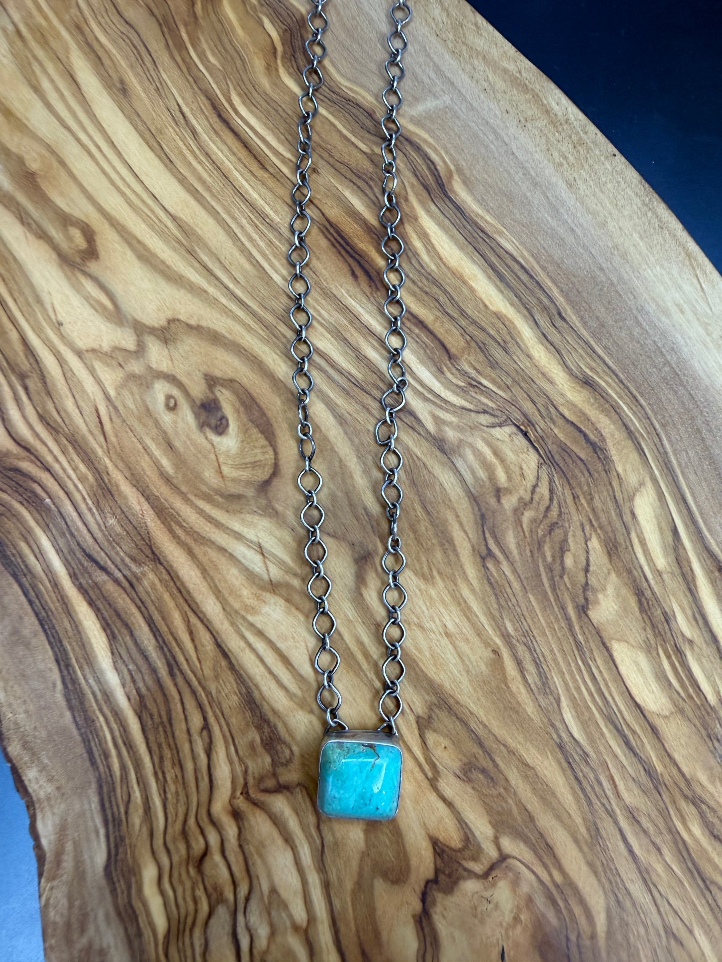 G.RIOS Smoooth Edge Dainty Turquoise Necklace 3.0
