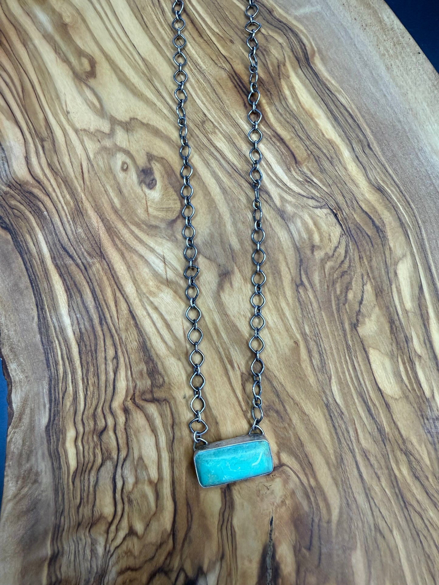 G.RIOS Smoooth Edge Dainty Turquoise Necklace 4.0