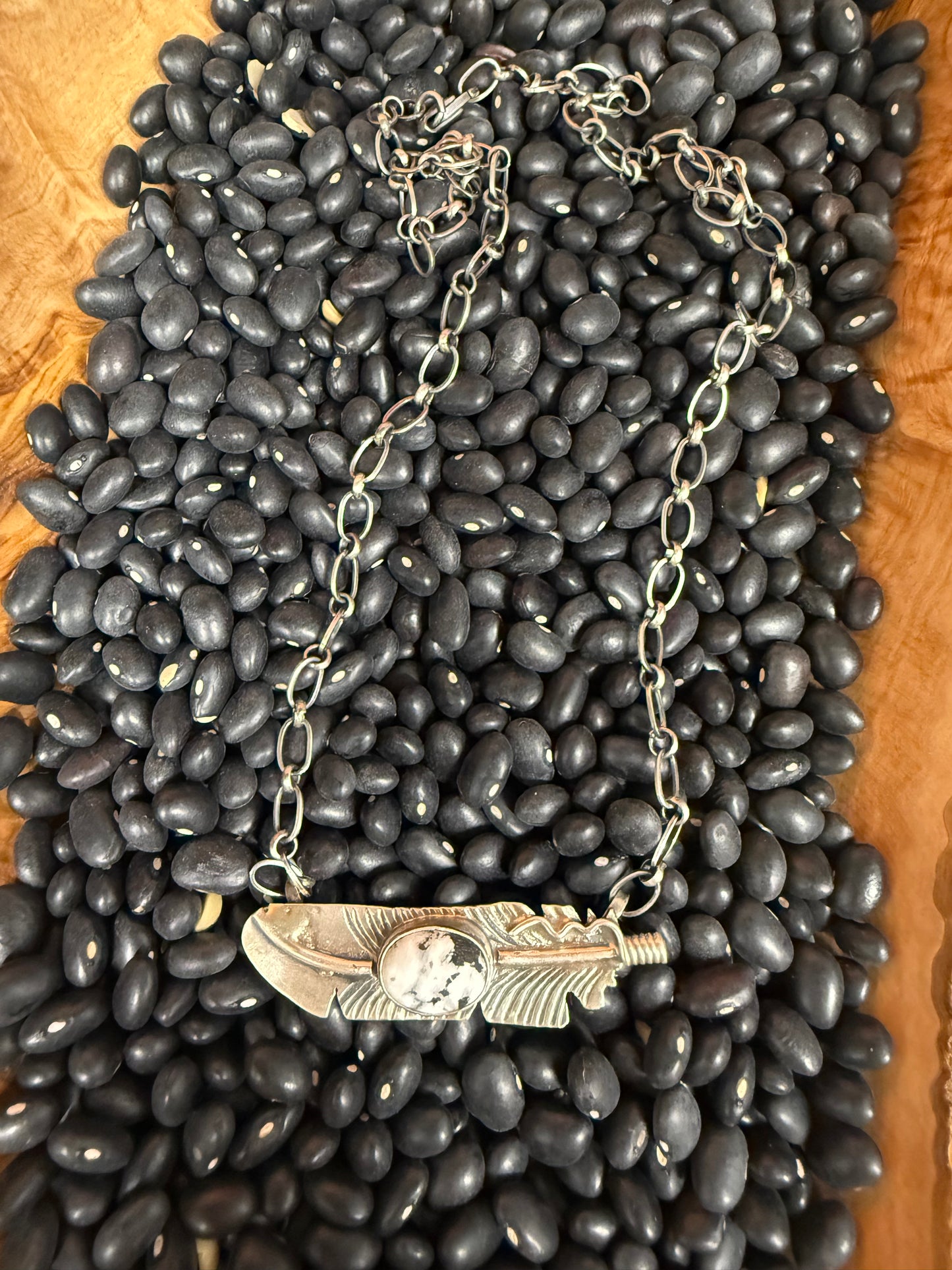 White Buffalo Feather Necklace