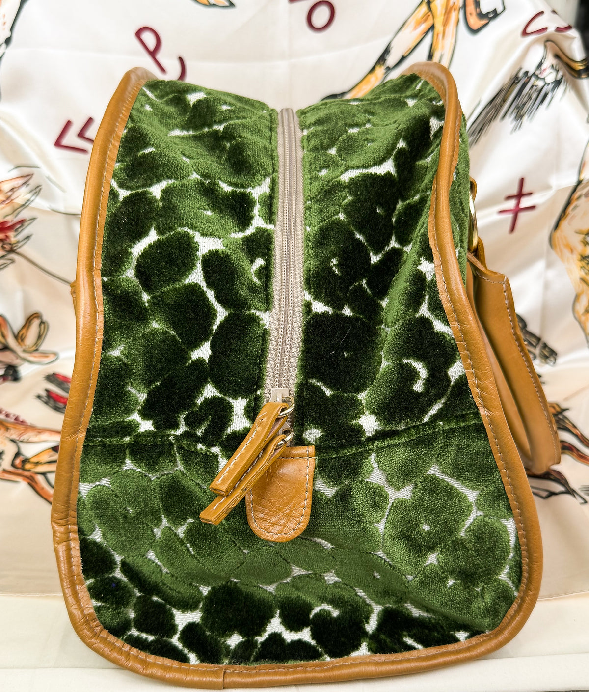 The Poppi Green Chenille Cheetah