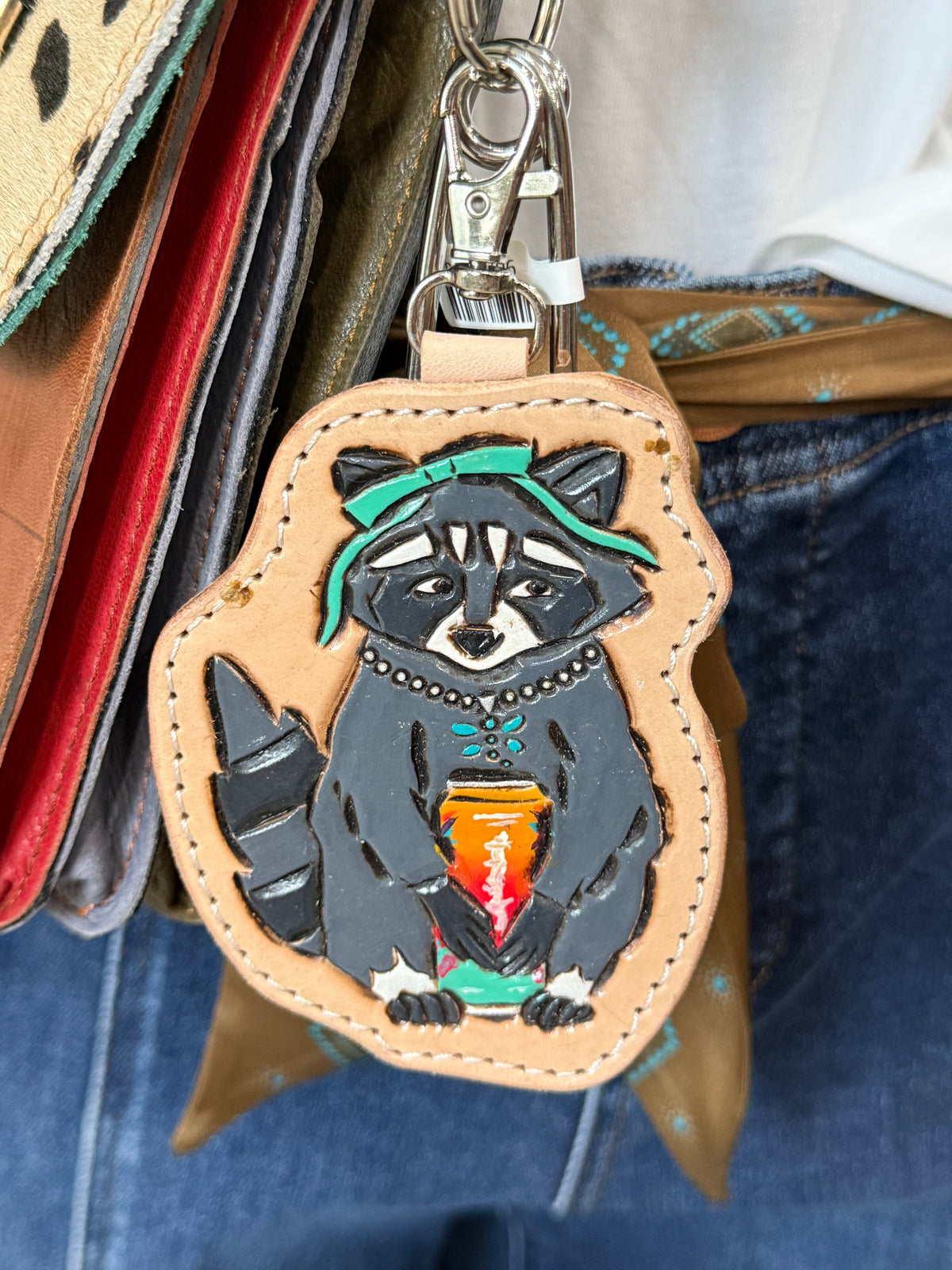 Coon & Alani Turquoise keychain/bagcharm
