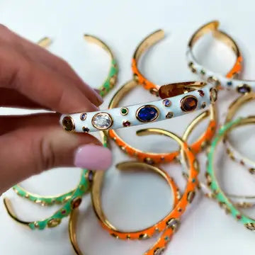 White Porsha Bangle