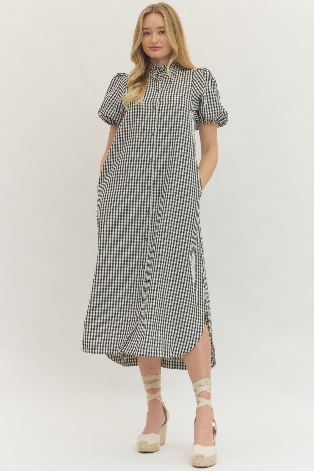 Black Checkered Dress