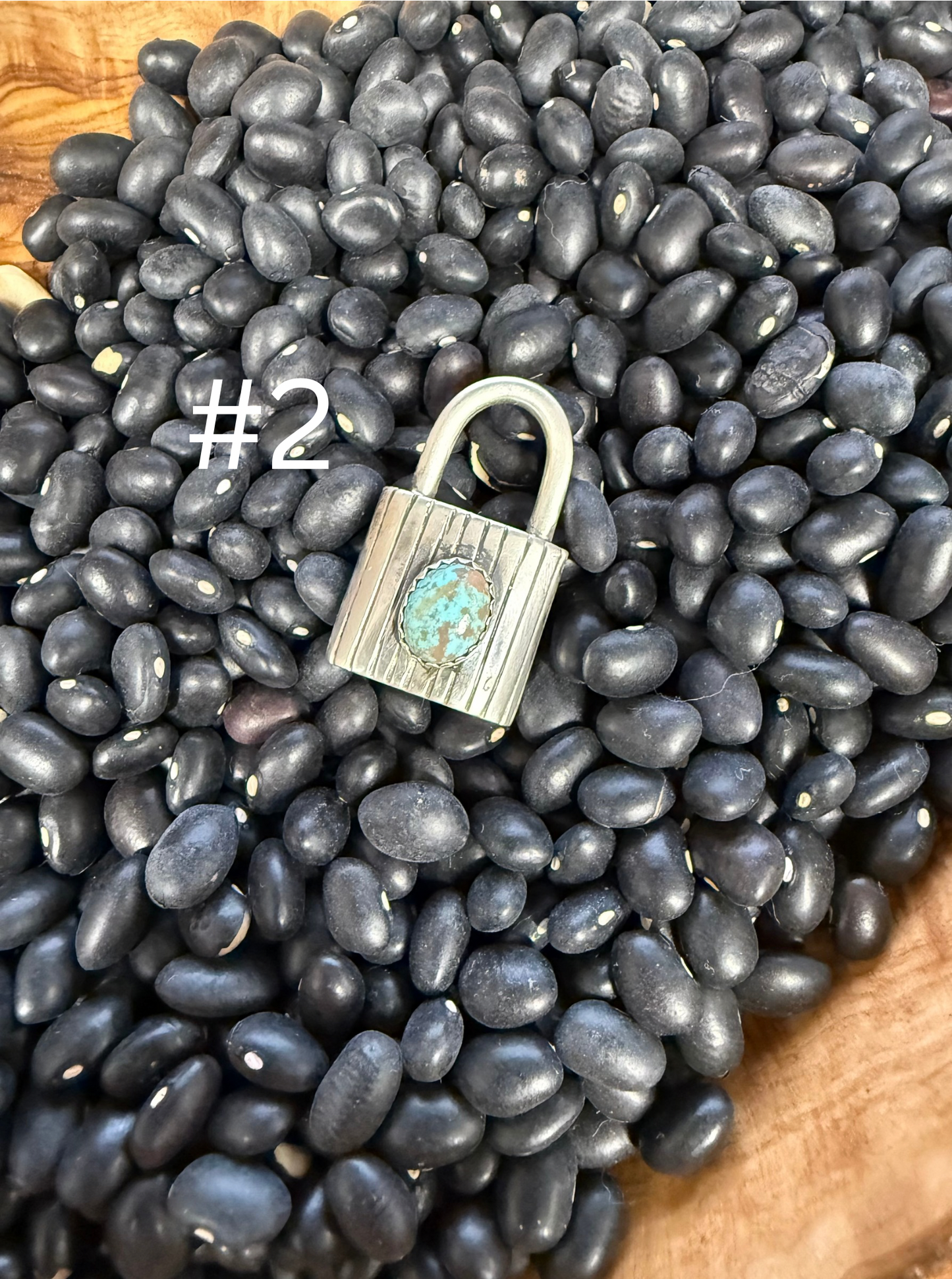Lock Pendent with Stone