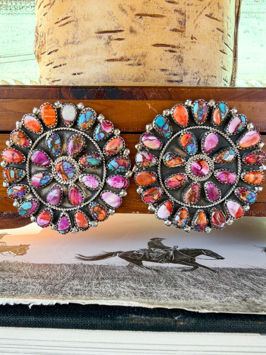 2 Inch Pink Dahlia Earrings 2.0