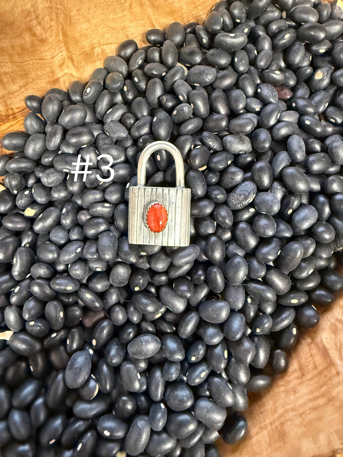 Lock Pendent with Stone