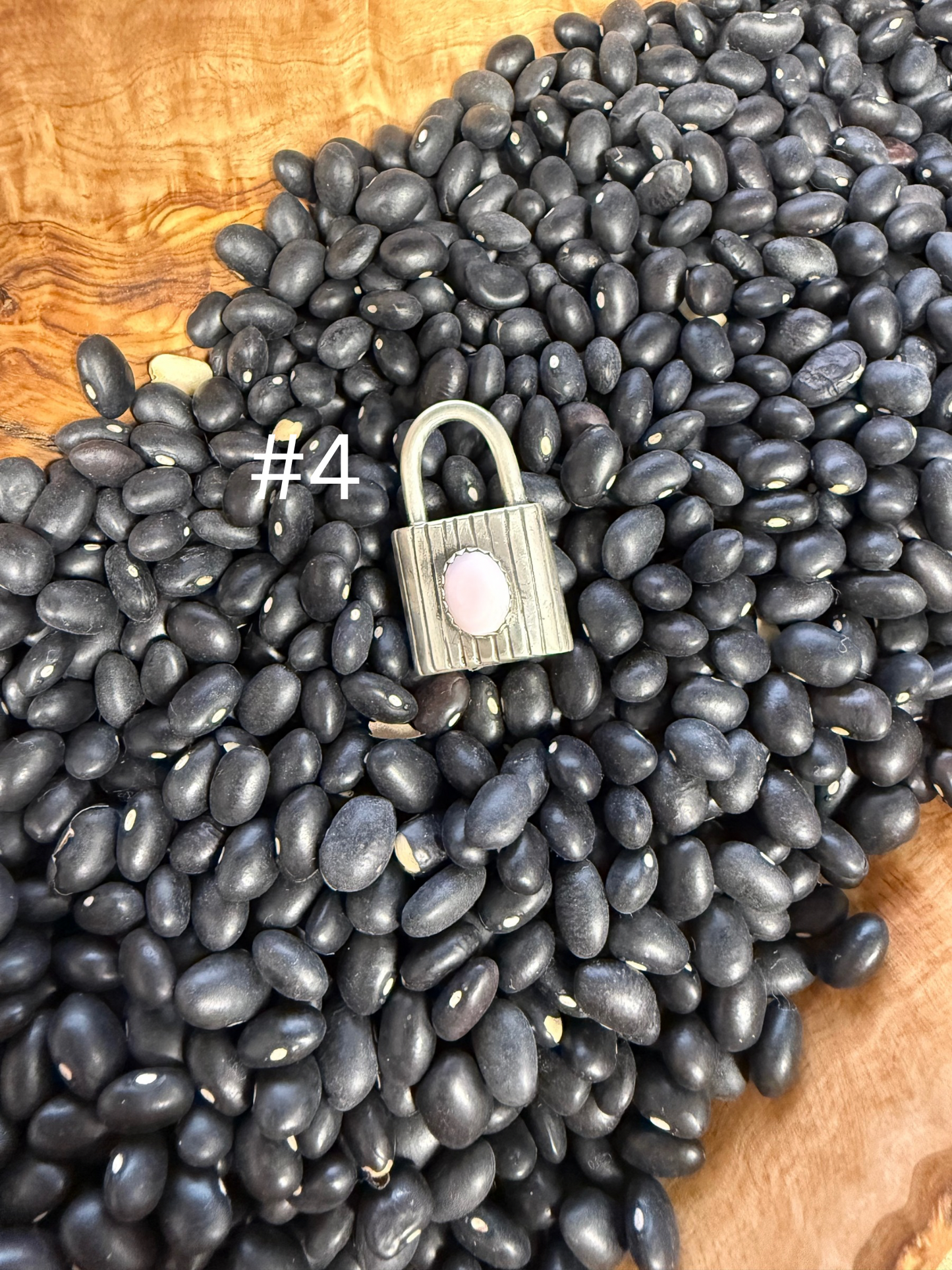 Lock Pendent with Stone