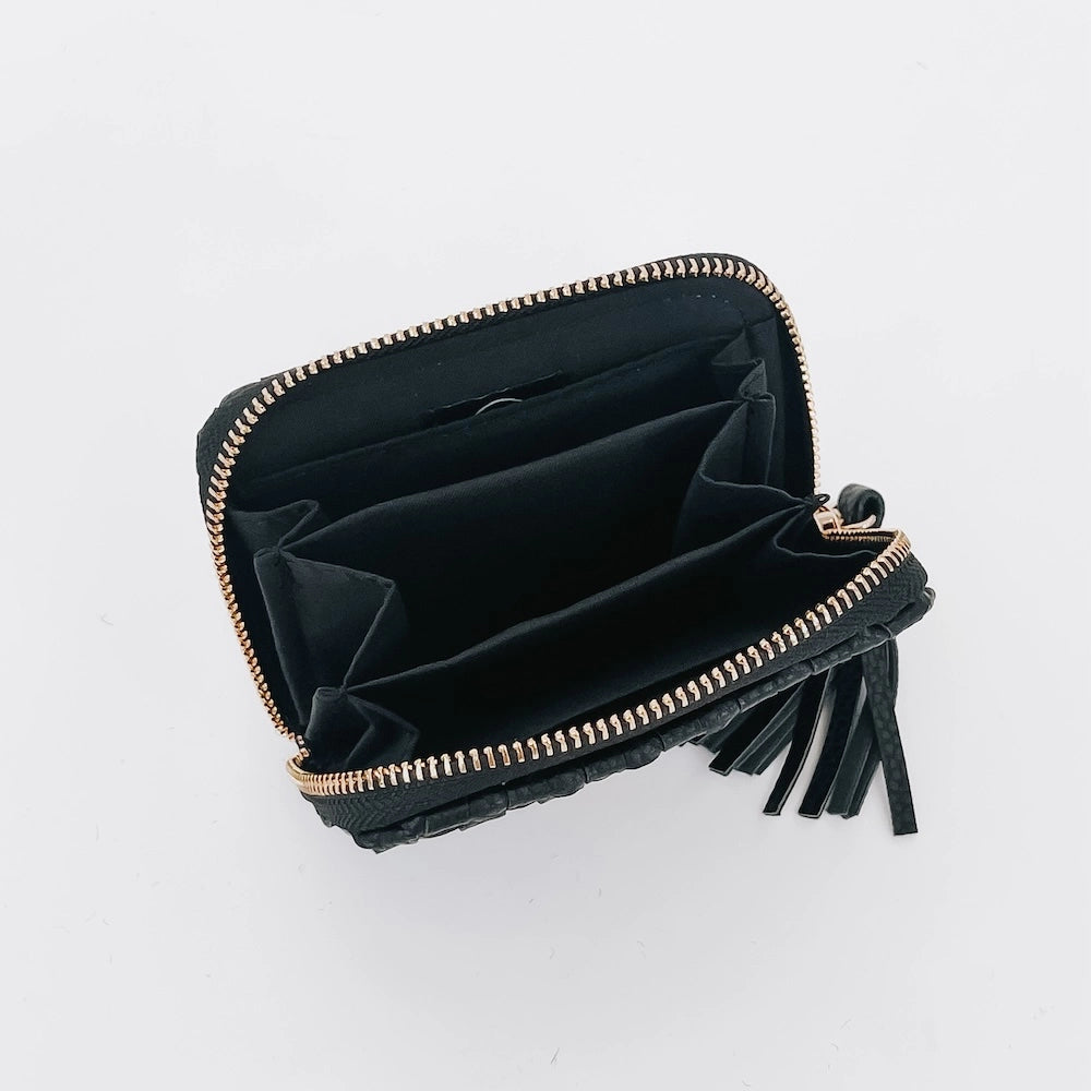 Black Woven Wallet
