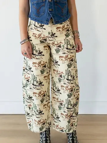 Cactus & Cowboys Wide Leg Jeans