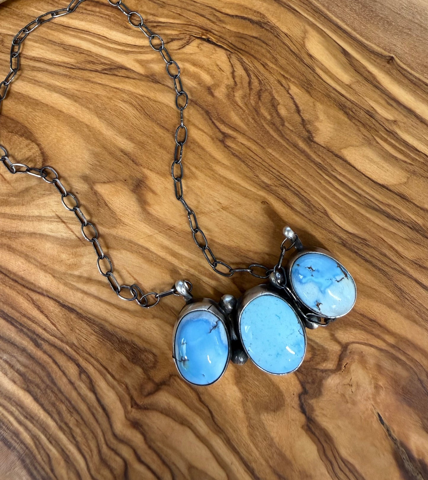 MR Golden Hills Turquoise Three Stone Necklace