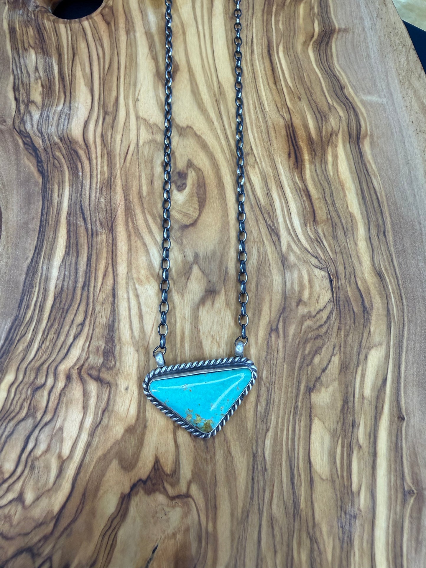 Dixon Triangle Turquoise Bar Necklace