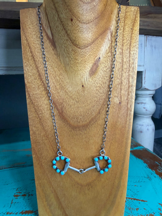 Kingman Bit Turquoise Necklace