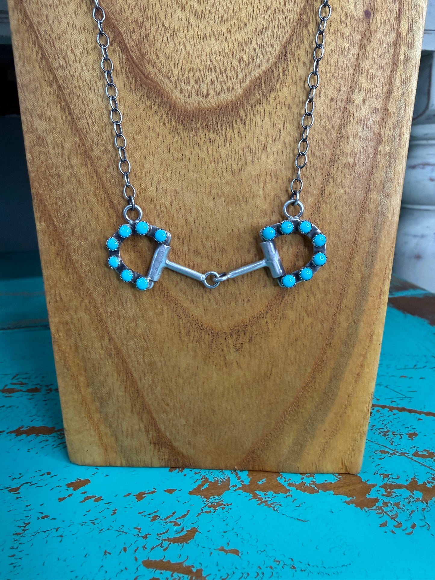 Kingman Bit Turquoise Necklace