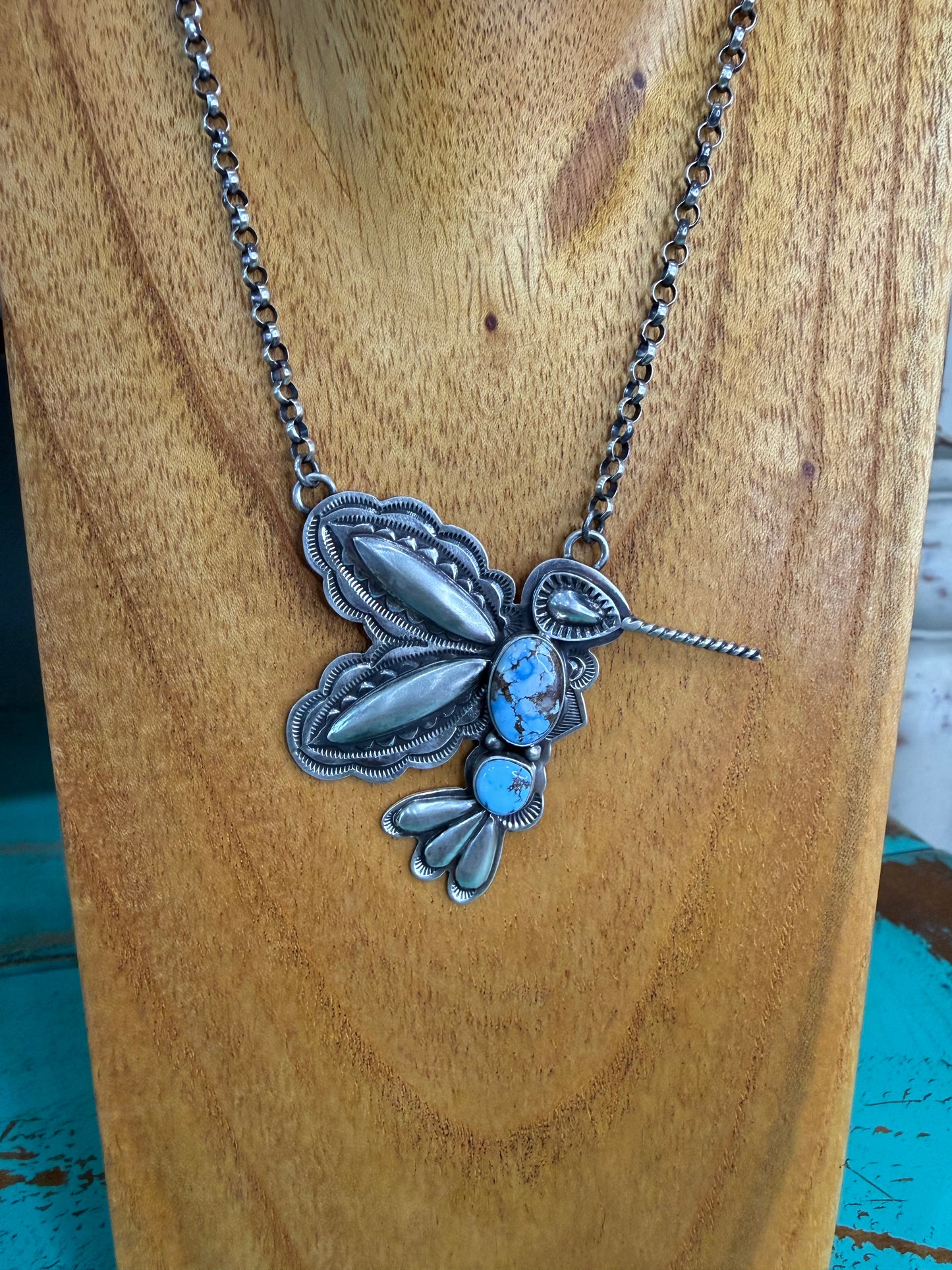 Hummingbird Turquoise Detailed Necklace