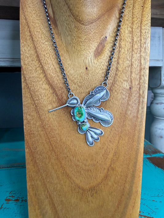 Hummingbird Turquoise Detailed Necklace