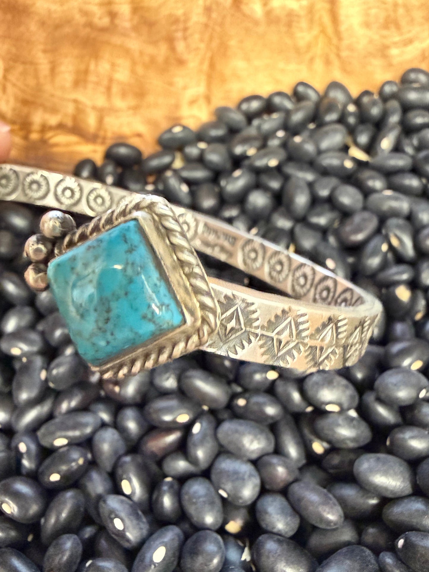 Turquoise Stamped Cuff