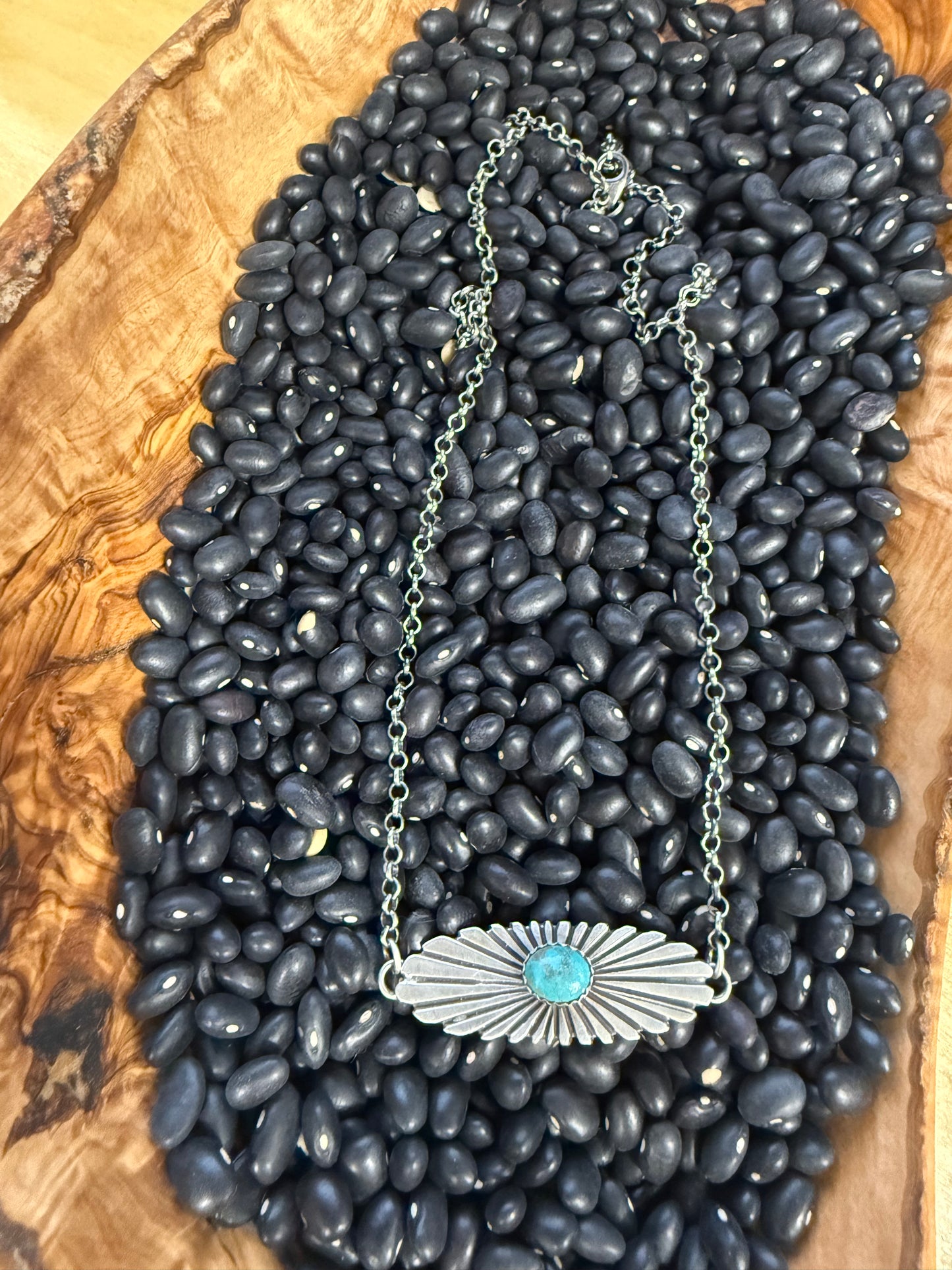 Oval Concho Necklace with stone