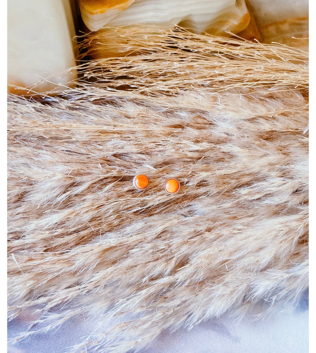Orange Spiny Nano Studs