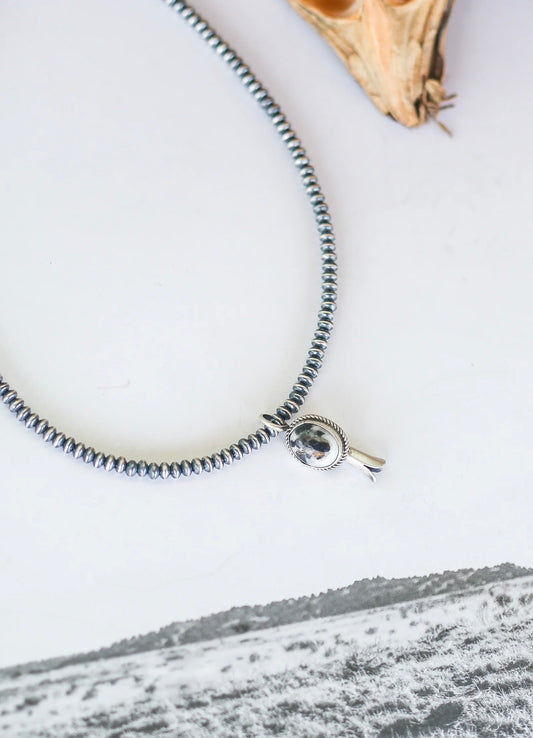 White Buffalo Blossom Pendant