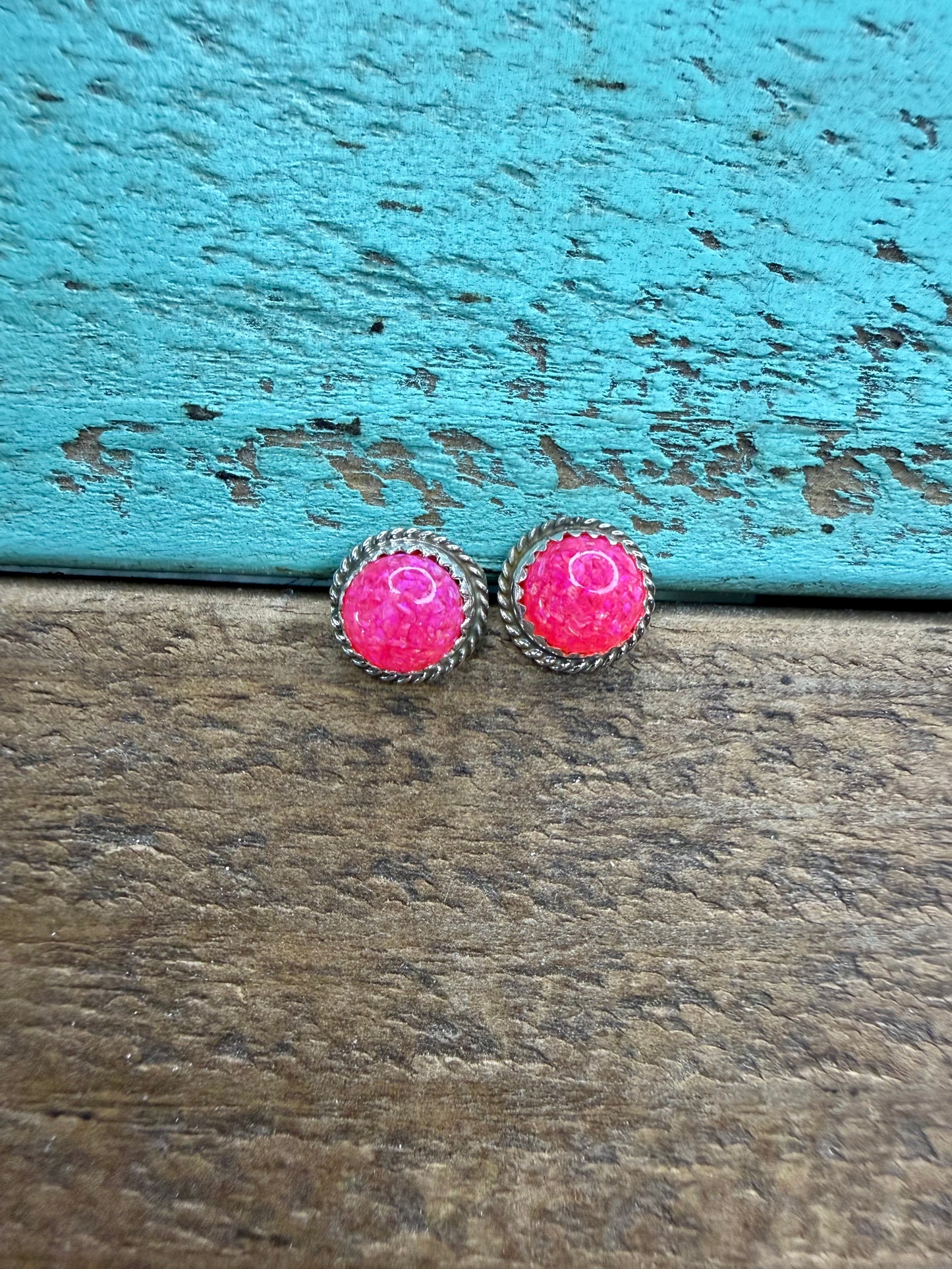Pink Opal Studs