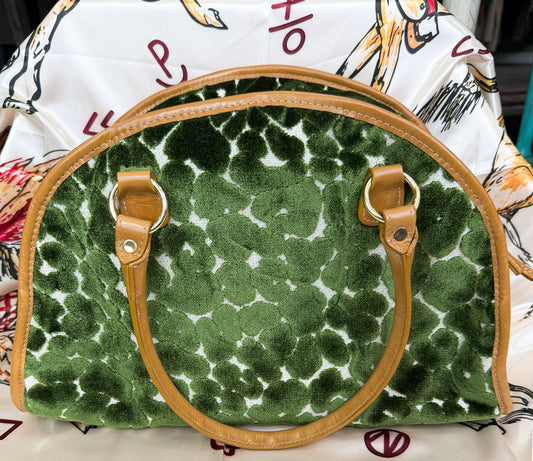 The Poppi Green Chenille Cheetah