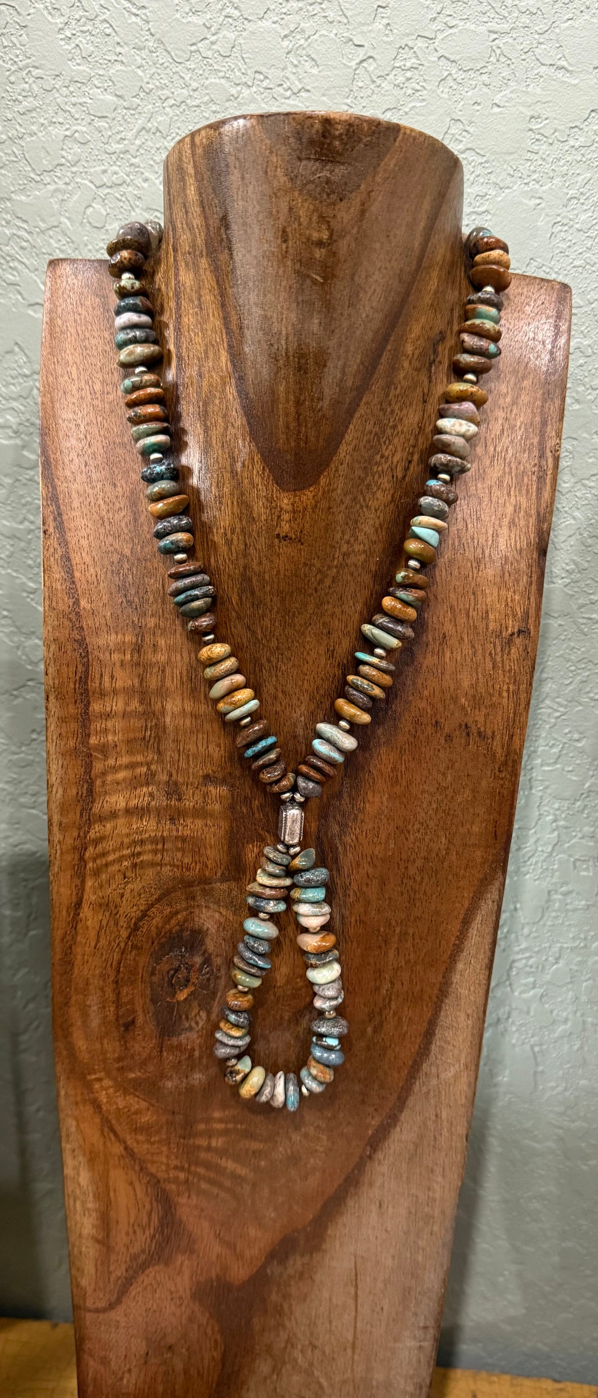 Infinity Turquoise Rock Necklace