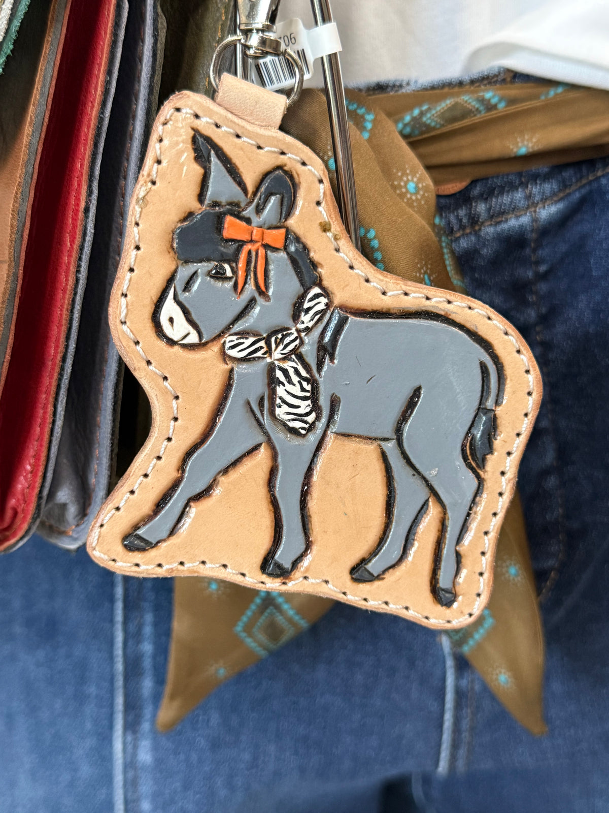 The Little Donkey Tooled Keychain/Bag Charm