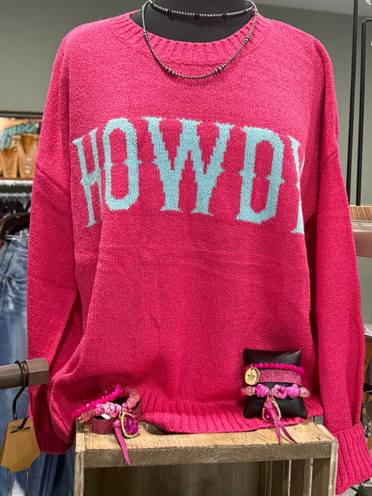 Pink Howdy Knitted Sweater
