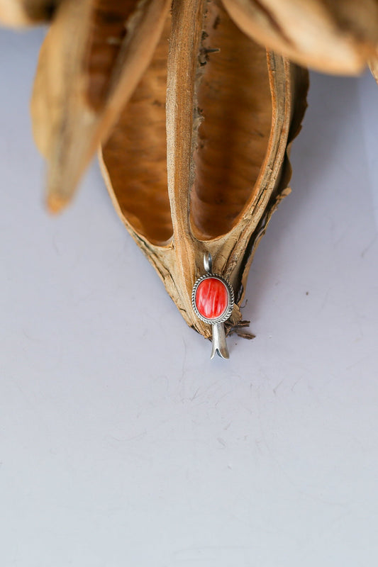 Orange Spiny Blossom Pendant