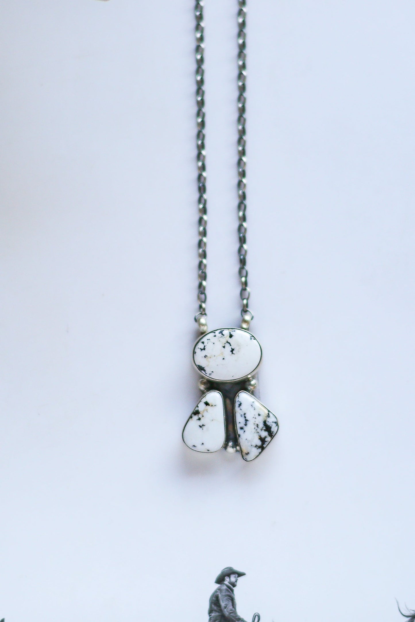 White Buffalo Trio Necklace 2.0