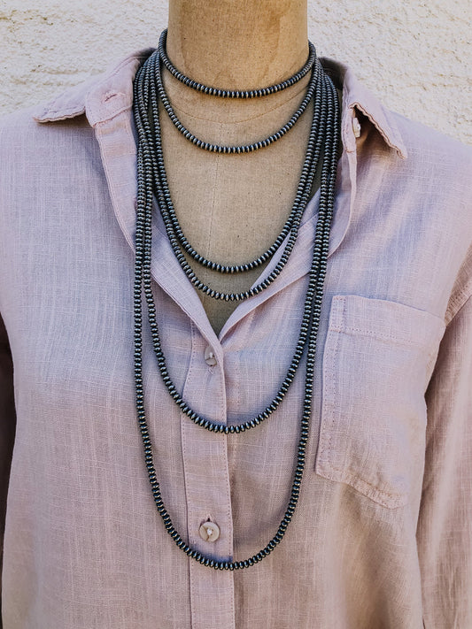 4.5mm Saucer Navajo Pearl Necklace